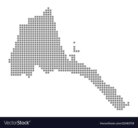 Pixel Map Of Eritrea Dotted Royalty Free Vector Image