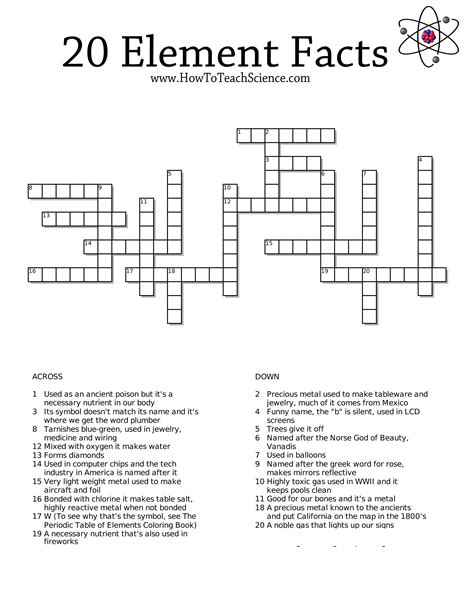 Free Printable Science Crossword Puzzles - Free Printable