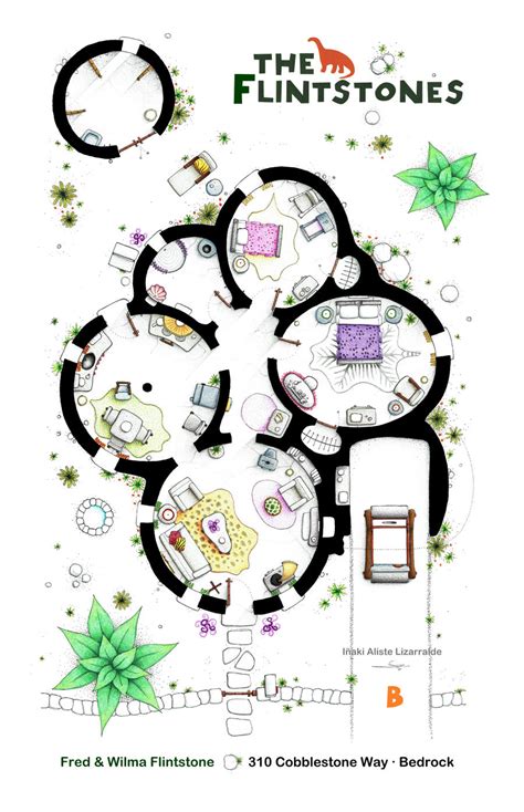 The Flinstones - Floor plan by Inaki Aliste Lizarralde. - ArchiPanic