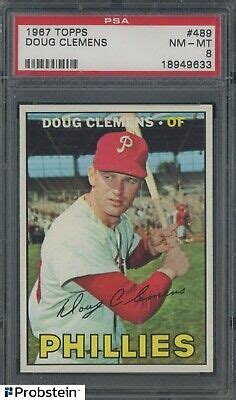 Topps Doug Clemens Philadelphia Phillies Psa Nm Mt Ebay