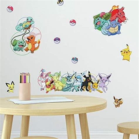 Roommates Rmk Gm Pokemon Pikachu Peel And Stick Wall Decals Yellow