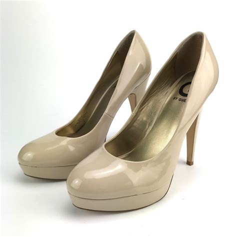 Guess Nude Patent Leather Platform Pump Gem