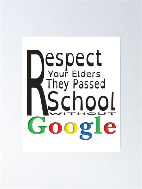 "Respect Your Elders" Poster by towerfit | Redbubble