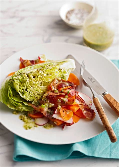 Iceberg Wedge Salad with Bacon, Carrots & Radishes