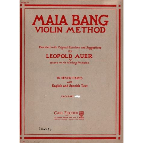 Maia Bang Violin Method Vol5 Maia Bang Violin Method Vol5 Carl