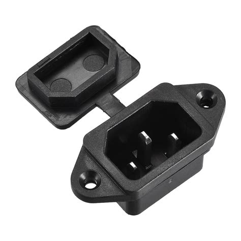 Ac V A P Iec C Inlet Plug Power Socket Black W Cover Set