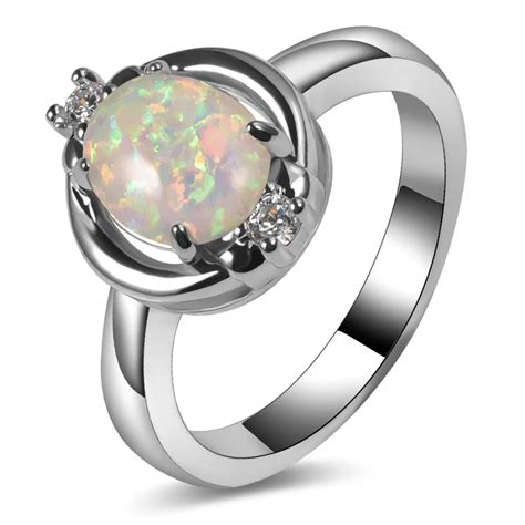 White Fire Opal Sterling Silver High Quantity Engagement Wedding