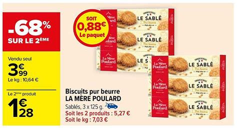 Promo Biscuits Pur Beurre La M Re Poulard Chez Carrefour Icatalogue Fr