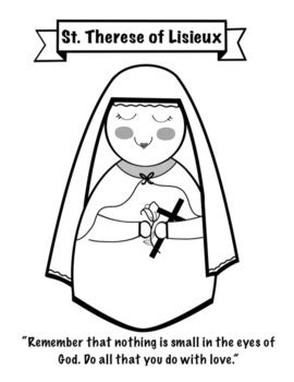 Coloring Therese Lisieux Pages Sketch Coloring Page