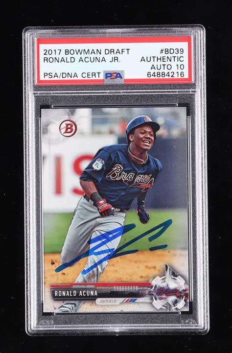 Ronald Acuna Signed Bowman Draft Bd Rc Psa Pristine Auction