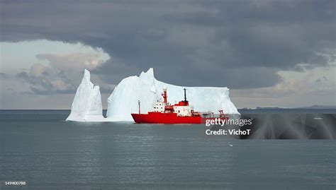 Scientific Ship On A Mission In Antarctica High-Res Stock Photo - Getty ...