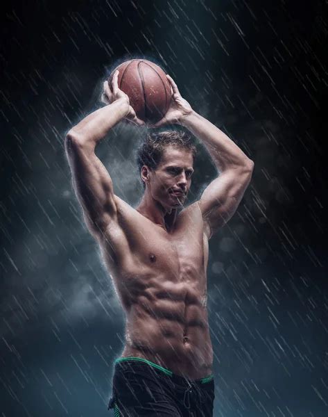 Shirtless Basketball Player Stock Photo By Fxquadro 84571366