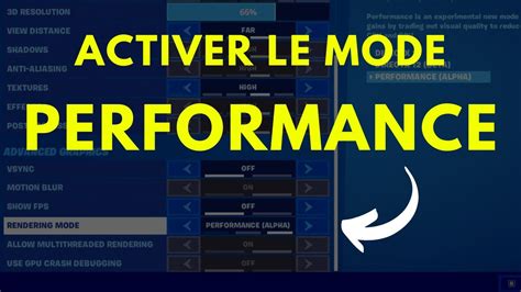 Comment Activer Le Mode Performance Sur Fortnite Saison Correctement