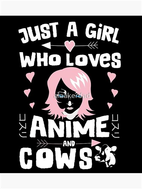 Cow Just A Girl Who Loves Cows Farmer Butcher Milk Poster For Sale