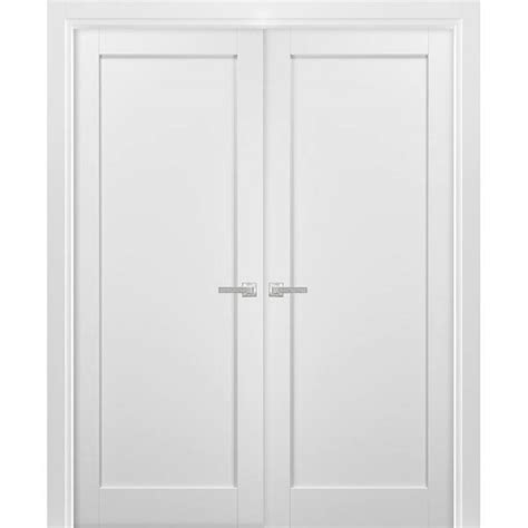 Sartodoors In X In Single Panel White Finished Pine Wood