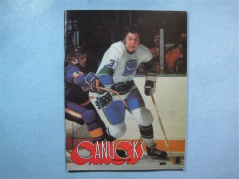 197576 Vancouver Canucks Los Angeles Kings Nhl Program Gary Edwards