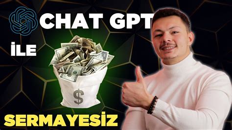 Chat GPT İle PARA KAZANMA Bu Her Şeyi Değiştirir YouTube