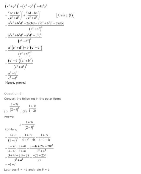 Complex Numbers And Quadratic Equations Class Mathematics Ncert