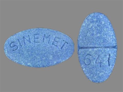 SINEMET 647 Pill Images (Blue / Elliptical / Oval)