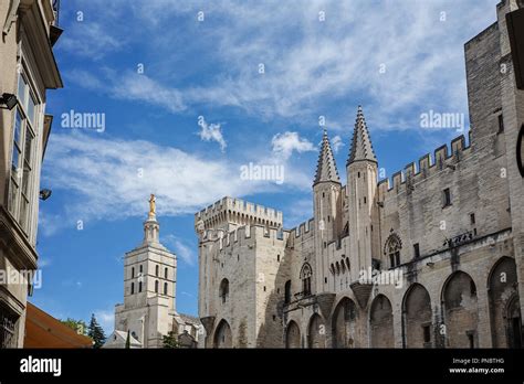 Papal Palace In Avignon France Stock Photo Alamy