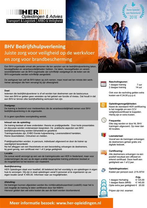 Productblad Bhv By Her Opleidingen Advies Bv Issuu