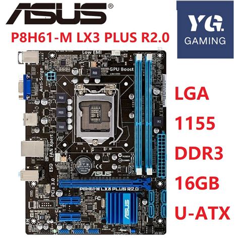 Asus P8H61 M LX3 PLUS R2 0 Desktop Motherboard H61 Socket LGA 1155 I3