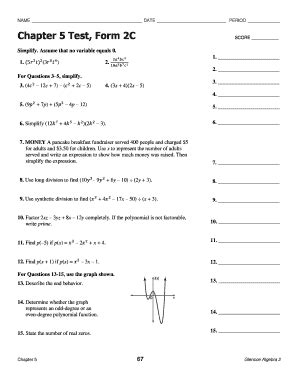 Chapter Test Form D Fill Online Printable Fillable Blank