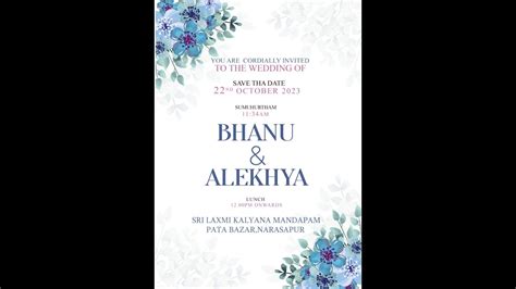 BHANU Weds ALEKHYA Wedding Live YouTube