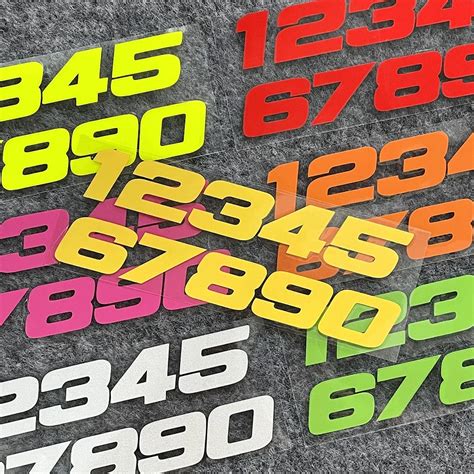 Number 1234567890 Reflective Car Stickers Motorcycle Scooter Moto