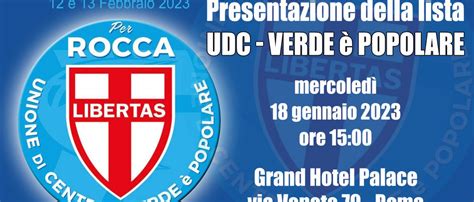 Presentazione Lista Udc Verde è Popolare Elezioni Regionali Lazio