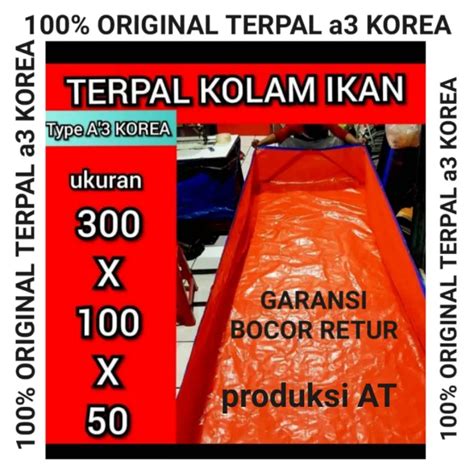 Terpal Kolam Ikan X X Plus Pembuangan Terpal Kolam A Korea