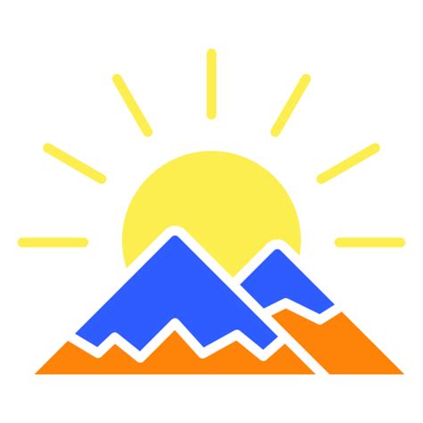 Design Png E Svg De Sol Nascendo Sobre As Montanhas Para Camisetas