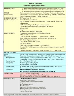 Fillable Online Pediatric Sepsis Septic Shock Fax Email Print Pdffiller