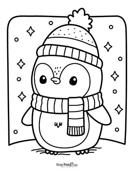 Printable Penguin Coloring Pages Lots Of Free Sheets Easy Peasy And Fun