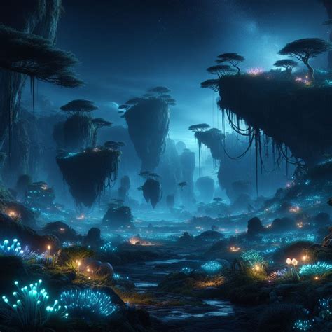 Avatar - Pandora Night Landscape by rsovel on DeviantArt