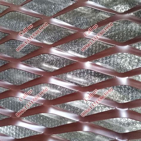 Bronze Painting Decorative Aluminum Expanded Metal Mesh Panels Expanded