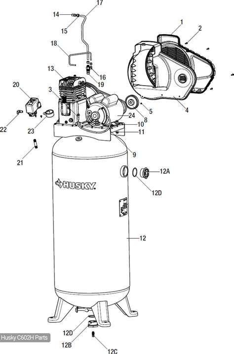 Kobalt Air Compressor Parts Diagram Husky Gallon Air Comp