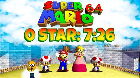 Super Mario 64 Speedrun 0 Star 7 26 Youtube