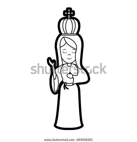 Blessed Holy Virgin Mary Icon Stock Vector Royalty Free 684008281 Shutterstock