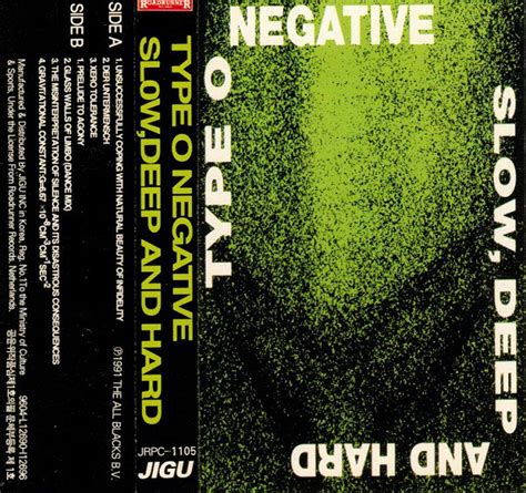 Type O Negative - Slow, Deep And Hard (1991, Cassette) | Discogs