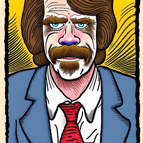 Intricate Detailed Caricature Of William H Macy By Robert Crumb