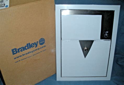 Lot Of 4 Bradley Napkin Disposal Kitchen Restroom Wkey Stainless