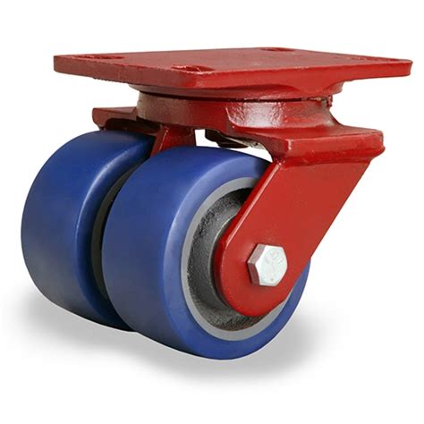 Dual Wheel Swivel Caster With X Ergo Glide Polyurethane A On