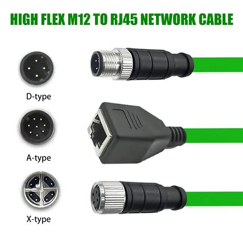 M Pin Pin To Rj Male Female Extension Cable Connector A D X Code