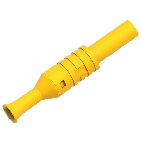 Electro PJP 1065 yellow Ø4mm safety banana plug Screw connection