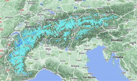 Alps snow forecast #snow #ski. Snowfall forecast. Winter.