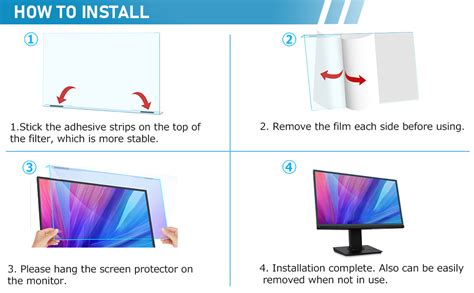 Inch Universal Blue Light Blocking Screen Protector Panel For