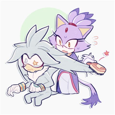 Blaze The Cat And Silver The Hedgehog Sonic Drawn By Penneko20 Danbooru