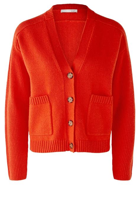 Oui Poinciana Soft Knit Cardigan Knitwear From Shirt Sleeves Uk