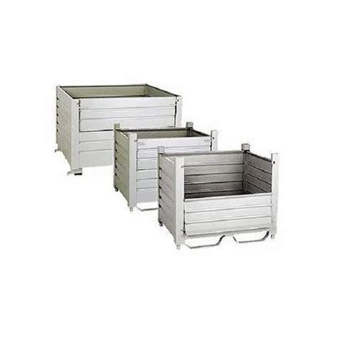 mild steel open top industrial metal bin capacity   liters  rs